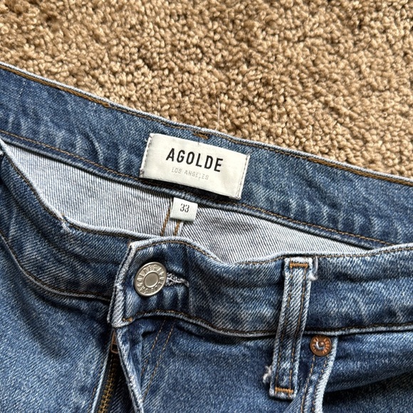 Agolde Merrel Mid Rise Straight Jeans Medium Wash - Picture 7 of 11